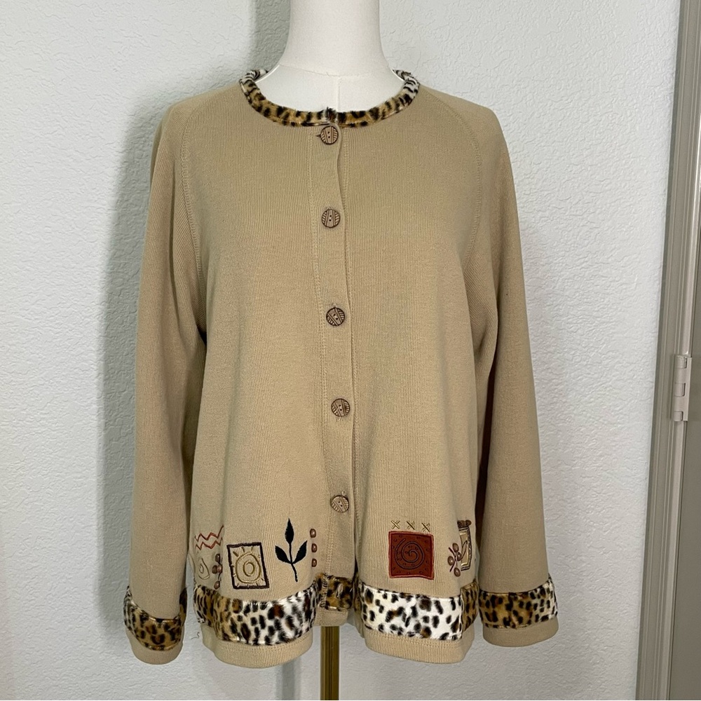 Sport Elle Beige Cardigan Sweater-Boho Artsy
